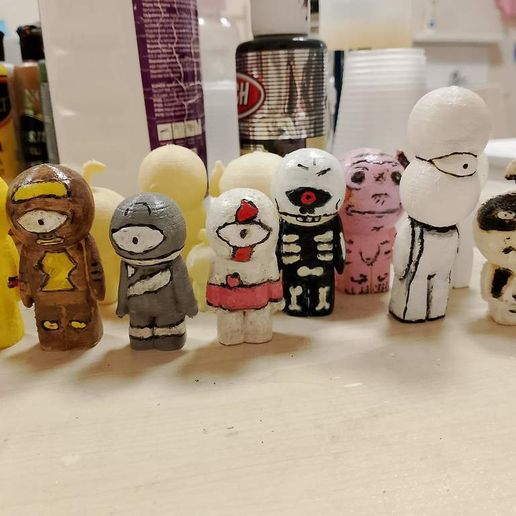 All Mini Custom Figures Collection 3D model