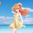 Asuka_Summer_Close_1.png Asuka and Rei Summer Dress - Evangelion Anime Figurine STL for 3D Printing