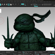 Snag_101fa648.png Chibi Turtle Warrior – Single Piece STL for 3D Printing