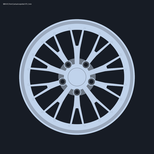BBS LM LM508 inspired decorative wheel — STEP and STL