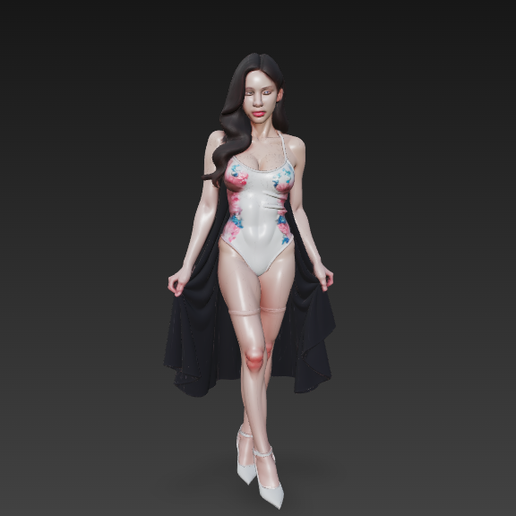🫦 SEXY BUSTY MILF white lingerie stand girl NSFW CURVY BBW GIRL・Free 3D  File for 3D printing・Cults