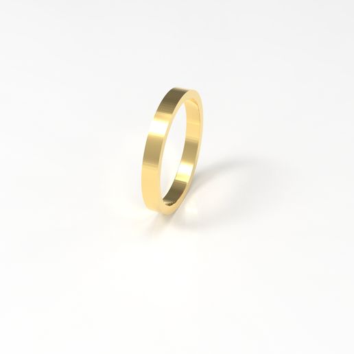 alliance ring square band 2.5mm 3D model