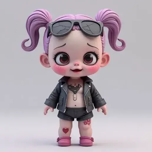 🖤 “Lilly Rot – Punk Baby Doll” – 3D Printable Figurine