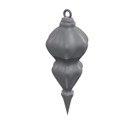 Icicle Finial Christmas Ornament STL, Vintage