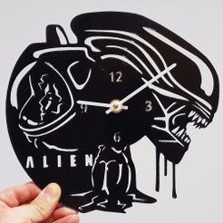 Sin Título (6).jpg Archivo STL RELOJ ALIEN・Modelo imprimible en 3D para descargar