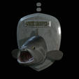 White-grouper-head-trophy-2.png fish head trophy white grouper / Epinephelus aeneus open mouth statue detailed texture for 3d printing