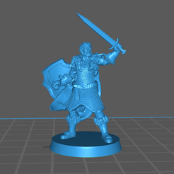 kNIGHT.png STL file HeroQuest Guardian Knight + Cards・3D print design to download