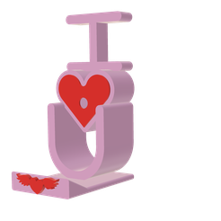 I_Love_You_PS_01.png 3D file I "heart" u, (I Love You) Shape Phone Stand- Instant Download - No Supports Needed・3D printing idea to download