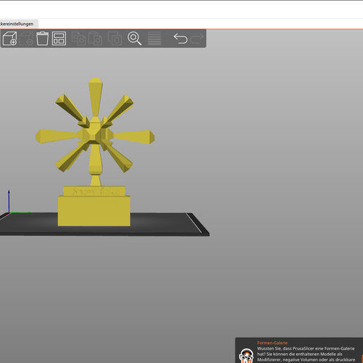 Snow flake statue 3D model