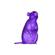 rat.obj Rat on hind legs 3D print model