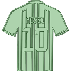 Camiseta_e.png STL file Messi 10 cookie cutter T-shirt・3D printing design to download