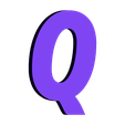 Q.STL Letters - A through Z - HP Simplified Font - ALL CAPS - 1" X .125" thick