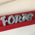 FORTE.jpg FORTE font uppercase 3D letters STL file