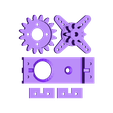 all_pieces.stl Dasaki compact servo 1:2 (2x) multiplier gearbox