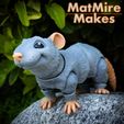 Painted-0257-copy.jpg Rat Articulated Fidget Figure, 3mf included, cute rodent flexi