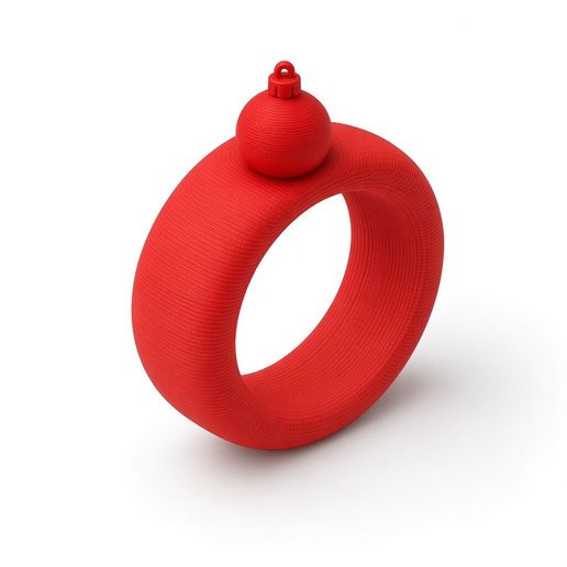 Christmas Bauble Napkin Ring STL Holiday Decor