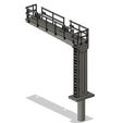 Signal Gantry 8.JPG Pórtico de señales moderno para modelismo ferroviario OO con orificios ocultos para cables