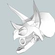 156005c5baf40ff51a327f1c34f2975b_display_large.jpg Archivo STL gratis Low Poly Triceratops Skull Flash Hider・Plan para descargar y imprimir en 3D