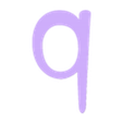 Minus-q.stl Alice font alphabet