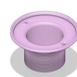 floor_drain_trap_dt05 v12_ch_stl-92.png height adjustable simple floor drain trap up 3 inch 3d print and cnc