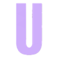 U.stl Simple uppercase alphabet- Abecedario mayuscula sencilla