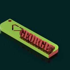 GEORGE-KEY-CHAIN.jpg STL file GEORGE KEY CHAIN・3D printing model to download