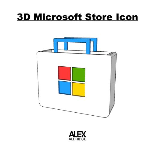 Microsoft 3D Windows Store Icon 3D model