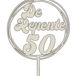 50-años.png Archivo STL 50 años・Design para impresora 3D para descargar