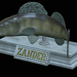 zander-statue-4-mouth-open-15.png fish zander / pikeperch / Sander lucioperca open mouth statue detailed texture for 3d printing