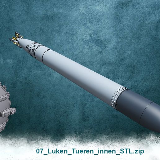 07_Luken_Tueren_innen_STL.jpg Board game model submarine TYPE VIIC