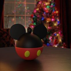 esfera-v3.jpg Download STL file Christmas ball Mickey • 3D print object, Otrodan