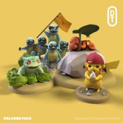 welcomepack.jpg Fichier STL Pack de démarrage Kanto !・Modèle imprimable en 3D à télécharger