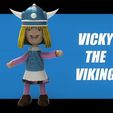 VicRender.JPG Vicky the Viking - 28mm Miniature and Statuette - 4000 Follower Model