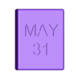 MAY.stl Mini Perpetual Flip Calendar