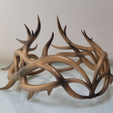 WIREFRAME_1200_1200_8.png Regal Antler Crown 3D Print Model for Cosplay & Home Decoration