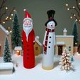 01.jpg Santa Claus and Snowman - Stylized - Christmas Decoration