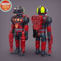 -— BY RAHTRO C.A.S.T. 3.75IN 1:18 ARTICULATED RETRO SCI-FI ACTION FIGURE