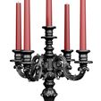 3ddd2.jpg Modern Black Tabletop Candlestick Candle Holder Candelabra 3D model