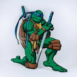 IMG_20230518_223423.jpg STL file Leonardo from TMNT 12 colours AMS MMU ERCF・3D printing idea to download