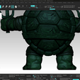 Snag_101fa57d.png Chibi Turtle Warrior – Single Piece STL for 3D Printing