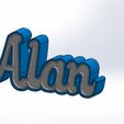 Alan-avec-face.jpg alan, Luminous First Name, Lighting Led, Name Sign
