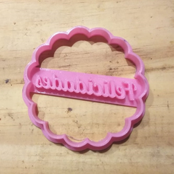 Felicidades.png Congratulations cookie cutter / stamp