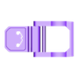 Qidi Q2 D3P handle V2 - thinner body if screws are short.stl Pega da tampa rebatível para o tubo de elevação Qidi Q2 D3P