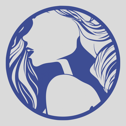 Minimalist Abstract Female Form Wall Art 3D model