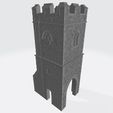 Clock-tower-low-texture-2.jpg OO HO Gauge / Scale Church Clock Tower for Model Railways (Low Texture Version)