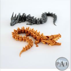 003.jpg STL file Articulated dragon robot with moving jaws!・3D printing model to download