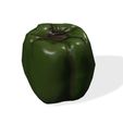 00.jpg GREEN PEPPER 3D MODEL - 3D PRINTING - OBJ - FBX - 3D PROJECT GREEN PEPPER VEGETABLE FOOD KITCHEN EAT