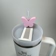 IMG_0132.jpg Butterfly Straw Topper, Stanley Drink Accessories, Cute Straw Charm, Tumbler Gifts, 3 Straw Sizes