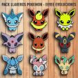 AAAAAAAAAAAAAAAAAAAAAAAEVOLUCIONES-EEVEE.jpg Fichier STL PACK 9 PORTE-CLÉS "EEVEE EVOLUTIONS" - "POKEMON" - "POKEMON".・Objet pour imprimante 3D à télécharger
