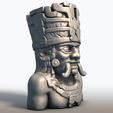 Tlaloc-Aztec-God-Bust0007.jpg Busto del Dios Azteca Tlaloc - Deidad de la Lluvia y el Trueno - Escultura Tormenta Mesoamericana